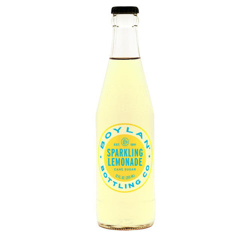 Bottle of Boylan Sparkling Lemonade on a white background