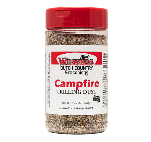 Weaver's Dutch Country Seasonings Campfire Grilling Dust container on a white background