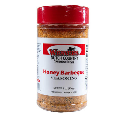 Weaver's Dutch Country Honey Barbeque seasoning jar on a white background