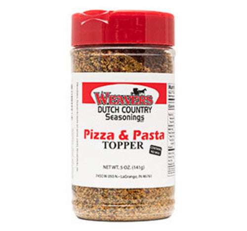 Weaver's Dutch Country Seasonings Pizza & Pasta Topper jar on a white background